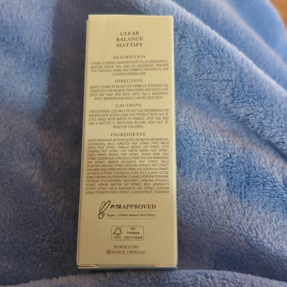 NIB Byroe Teatime Apple Matcha Clearing Toner